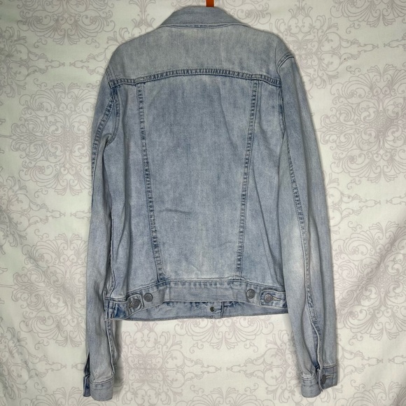 GAP DISTRESSED ICON DENIM JEAN JACKET SIZE SMALL - Picture 3 of 15